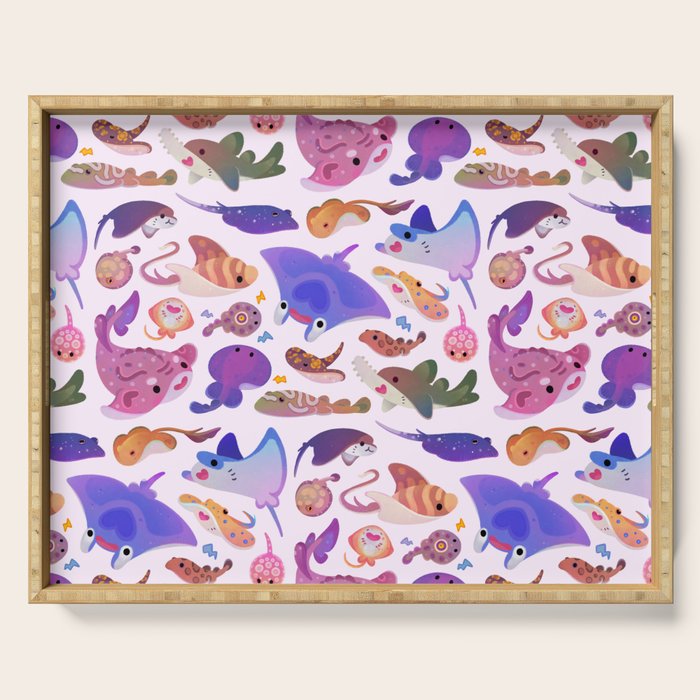 Ray day 2 - pastel Serving Tray Gallery Image 1