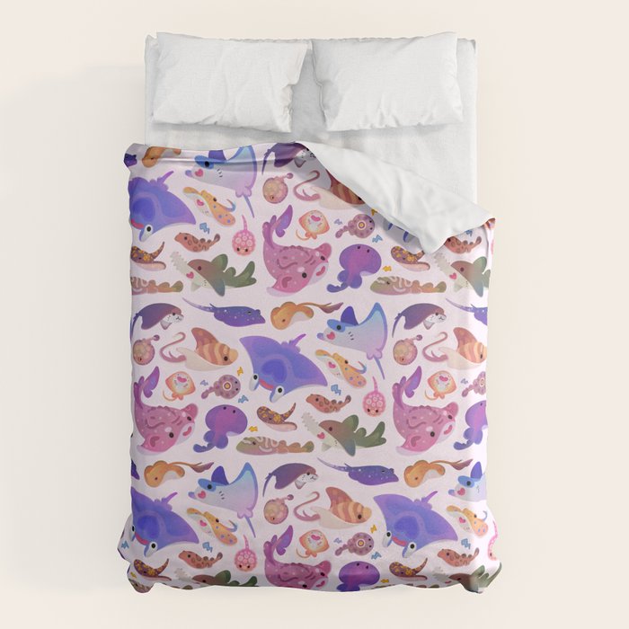 Ray day 2 - pastel Duvet Cover Gallery Image 1