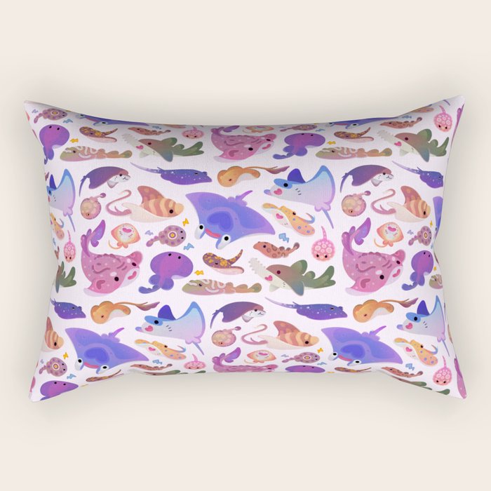 Ray day 2 - pastel Rectangular Pillow Gallery Image 1