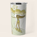 rell sunn queen of aloha // retro surf art by surfy birdy  Travel Mug Gallery Image 1