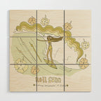 rell sunn queen of aloha // retro surf art by surfy birdy  Wood Wall Art Gallery Image 1