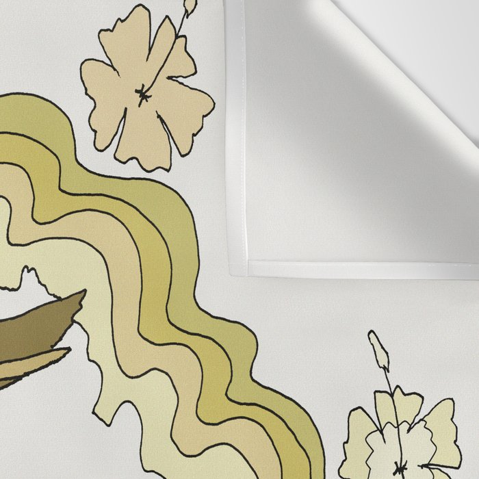 rell sunn queen of aloha // retro surf art by surfy birdy  Wall Tapestry Gallery Image 3