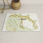 rell sunn queen of aloha // retro surf art by surfy birdy  Rug Gallery Image 1
