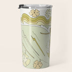 rell sunn queen of aloha // retro surf art by surfy birdy  Travel Mug Gallery Image 3