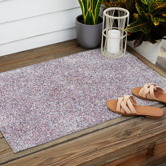 Holographic Glitter Sparkle Outdoor Rug Gallery Image 2