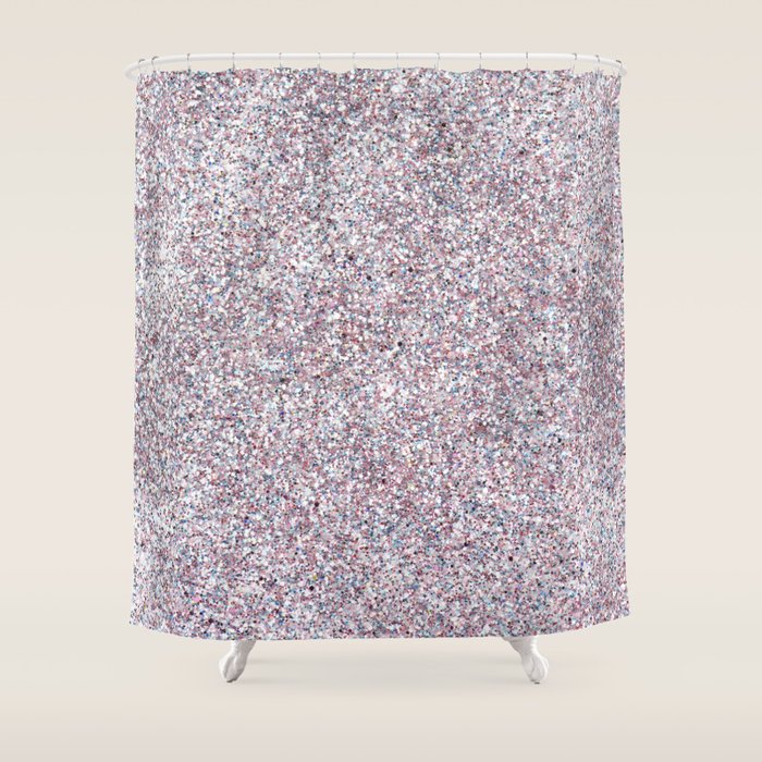 Holographic Glitter Sparkle Shower Curtain Gallery Image 1