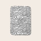 Black and white zebra stripe print art pattern Bath Mat Gallery Image 1