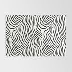 Black and white zebra stripe print art pattern Rug Gallery Image 2