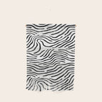 Black and white zebra stripe print art pattern Wall Hanging Gallery Image 1