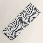 Black and white zebra stripe print art pattern Yoga Mat Gallery Image 1