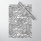 Black and white zebra stripe print art pattern Wrapping Paper Gallery Image 1