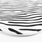 Black and white zebra stripe print art pattern Bath Mat Gallery Image 3