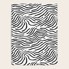 Black and white zebra stripe print art pattern Poster Gallery Image 4