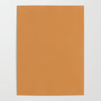 Cantaloupe Orange Muted Solid Color Poster Gallery Image 4