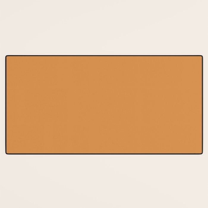 Cantaloupe Orange Muted Solid Color Desk Mat Gallery Image 3