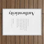 Authenticity quote by Brene Brown Outdoor Rug Gallery Image 1