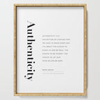 Authenticity quote by Brene Brown Serving Tray Gallery Image 1