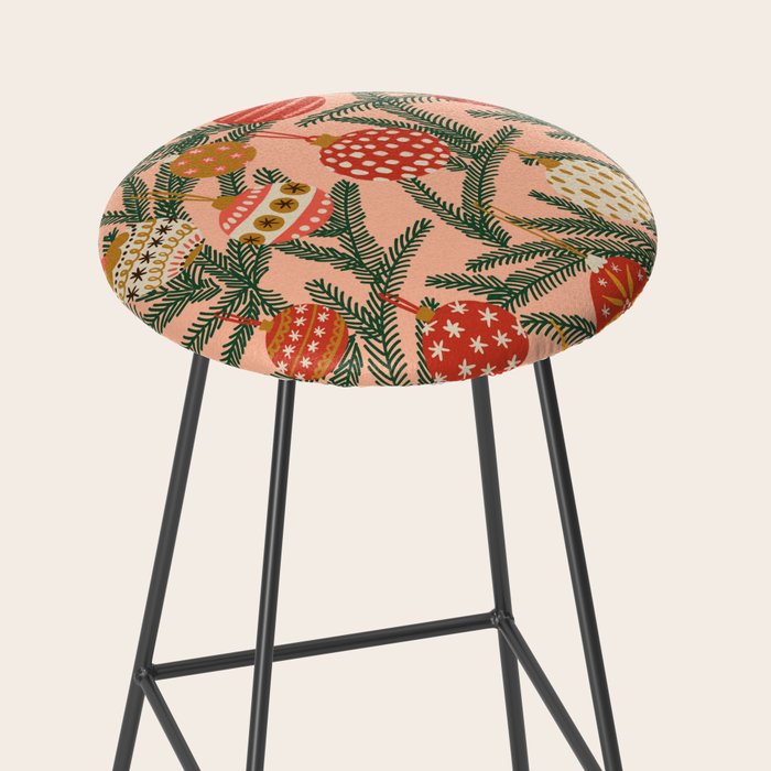 Christmas Tree Ornaments Pattern Stool Gallery Image 2