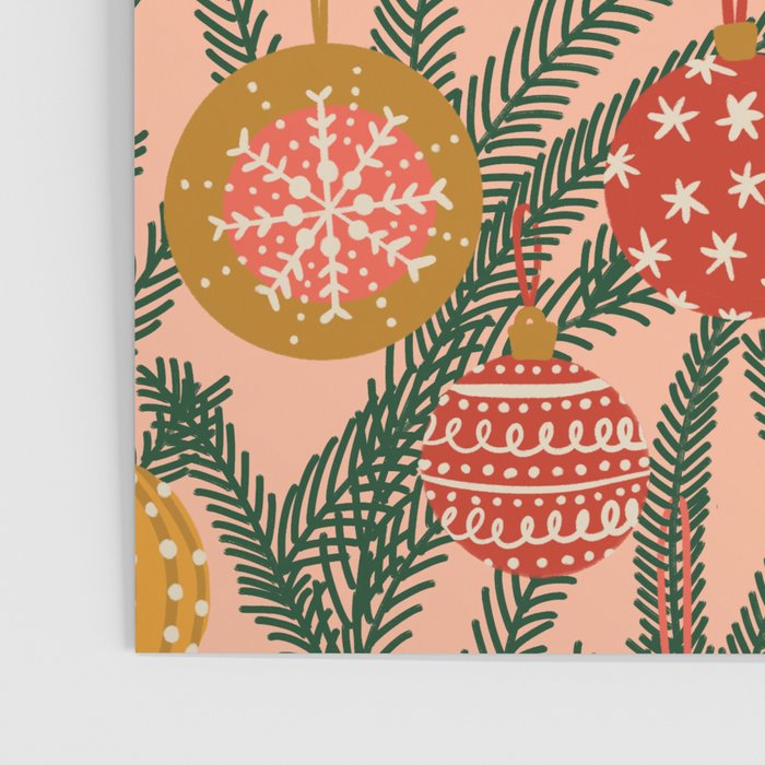 Christmas Tree Ornaments Pattern Poster Gallery Image 3