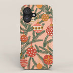 Christmas Tree Ornaments Pattern iPhone Case Gallery Image 1