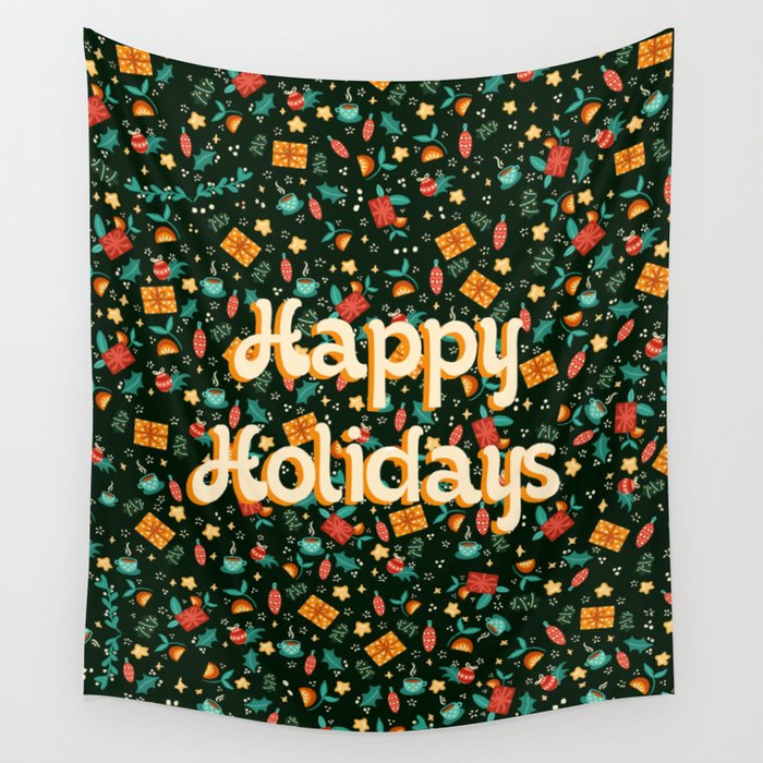 Happy holidays Wall Tapestry Gallery Image 1