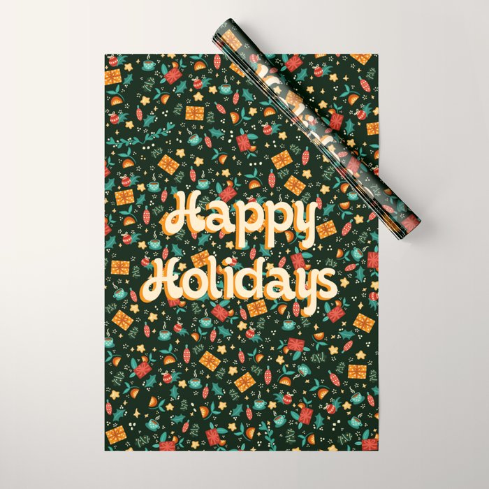 Happy holidays Wrapping Paper Gallery Image 1