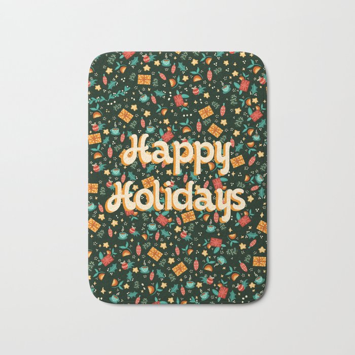 Happy holidays Bath Mat Gallery Image 1
