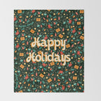 Happy holidays Throw Blanket Gallery Image 2