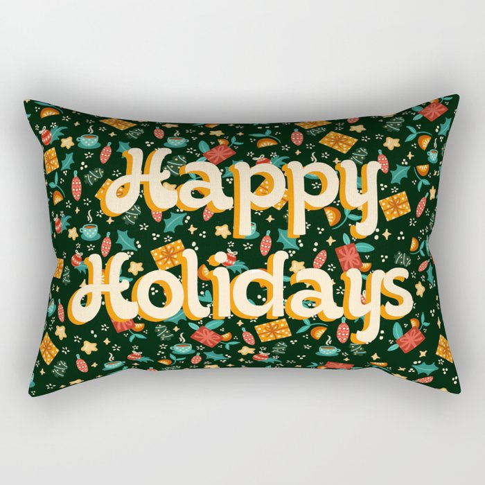 Happy holidays Rectangular Pillow Gallery Image 1
