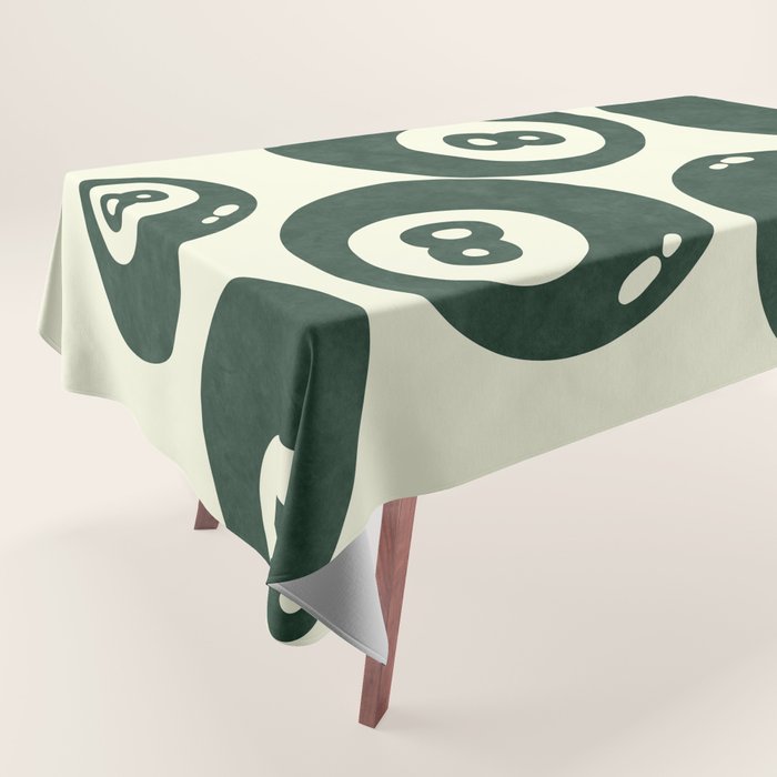 The 8 Ball Clubhouse Old Money Green Tablecloth Gallery Image 1