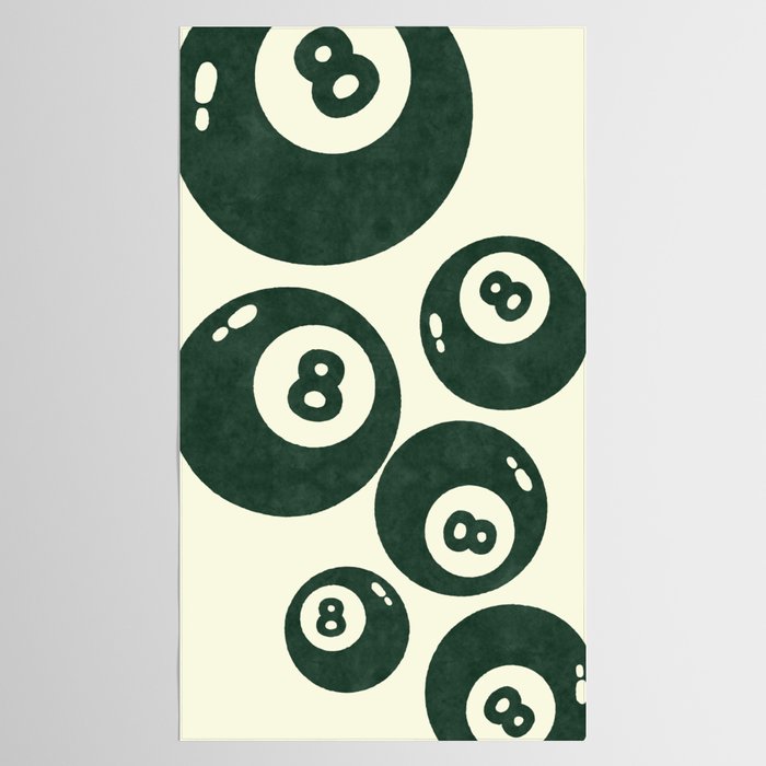 The 8 Ball Clubhouse Old Money Green Tablecloth Gallery Image 2