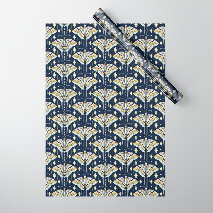 La Maison des Papillons - Midnight Wrapping Paper Gallery Image 1