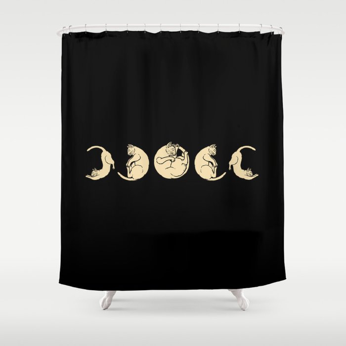 Meowphases Shower Curtain Gallery Image 1