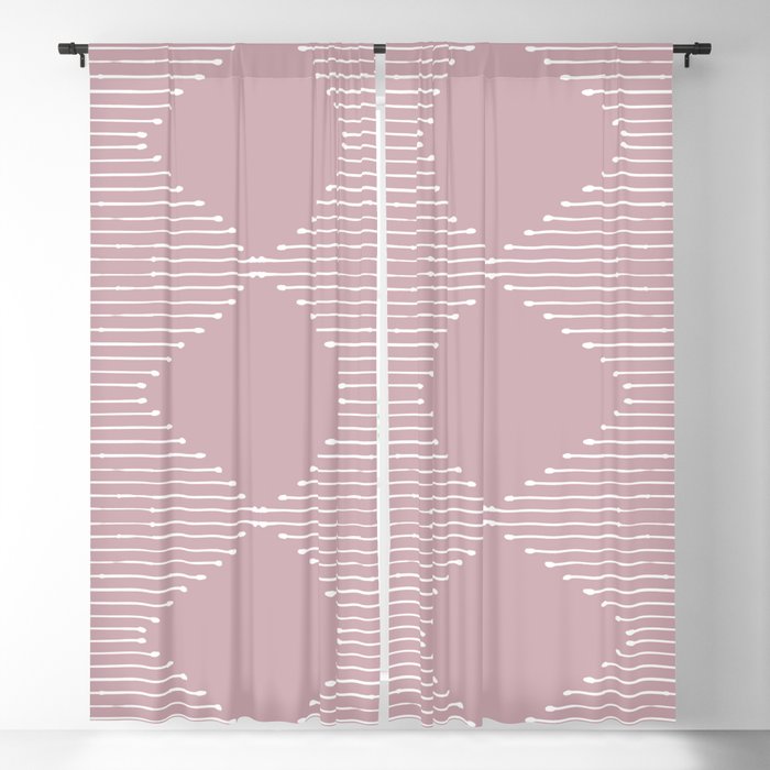Geo (Linen Lilac) Window Curtain Gallery Image 5