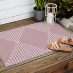 Geo (Linen Lilac) Outdoor Rug Gallery Image 2