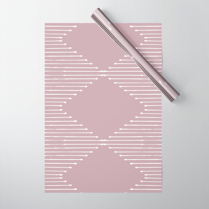 Geo (Linen Lilac) Wrapping Paper Gallery Image 1