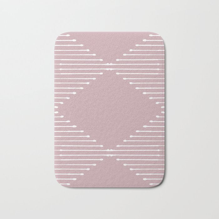 Geo (Linen Lilac) Bath Mat Gallery Image 1