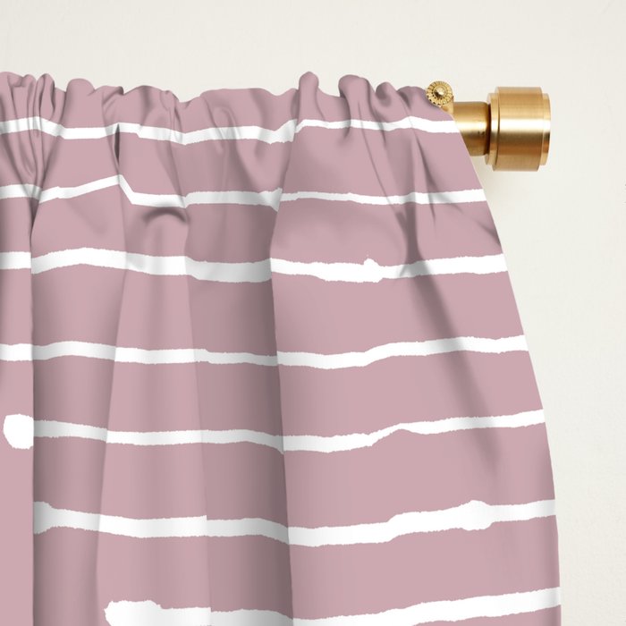 Geo (Linen Lilac) Window Curtain Gallery Image 2