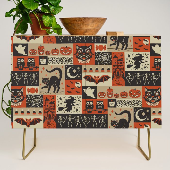Vintage Halloween Patchwork Credenza Gallery Image 1