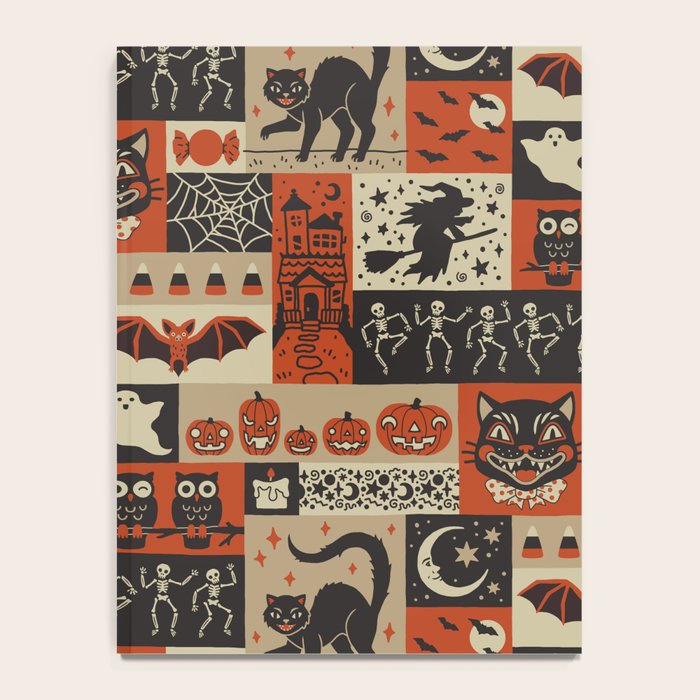 Vintage Halloween Patchwork Notebook Gallery Image 4