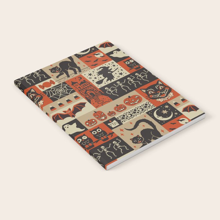 Vintage Halloween Patchwork Notebook Gallery Image 2