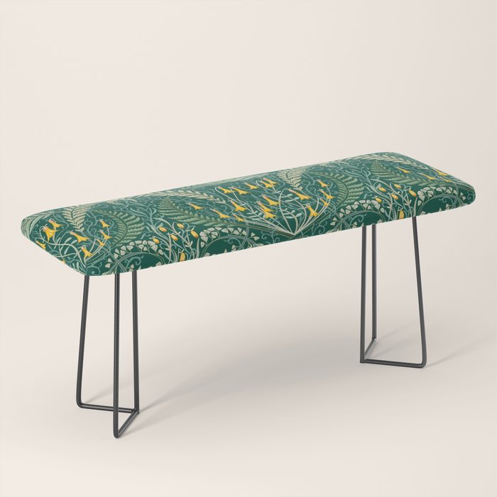 Woodland soil Morris style shining emerald Bench Gallery Image 1