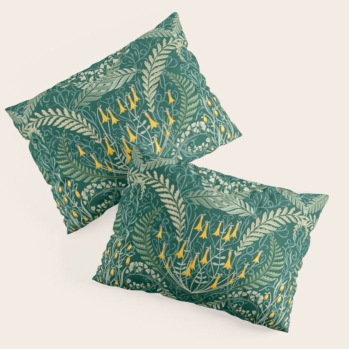 Woodland soil Morris style shining emerald Pillow Sham Gallery Image 3