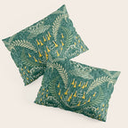 Woodland soil Morris style shining emerald Pillow Sham Gallery Image 3