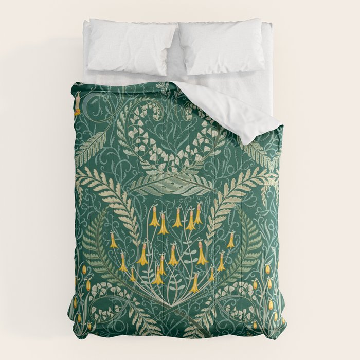 Woodland soil Morris style shining emerald Comforter Gallery Image 1