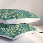 Woodland soil Morris style shining emerald Pillow Sham Gallery Image 3