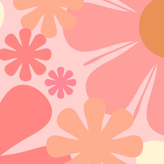 Pink Retro Flowers 60s 70s Floral Pattern in Blush Coffee Mug Gallery Image 2