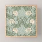 Vintage Floral Arts and Crafts Style Mini Art Print Gallery Image 1