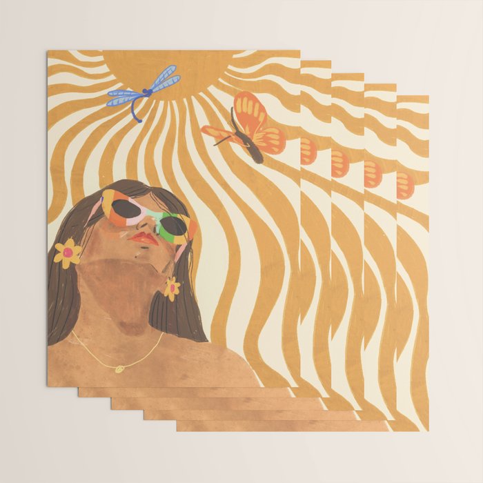 Sun woman Wrapping Paper Gallery Image 3