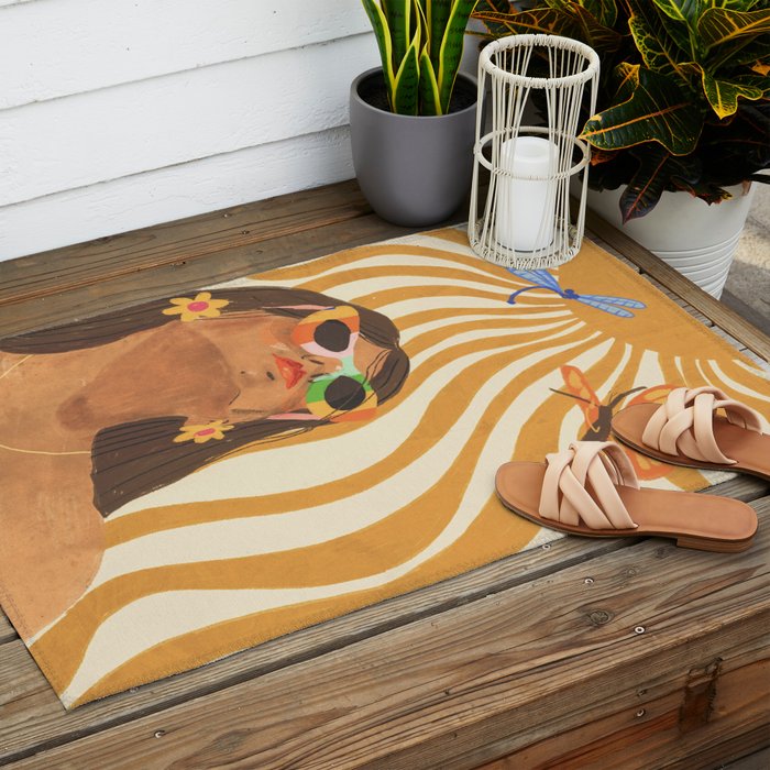 Sun woman Outdoor Rug Gallery Image 2